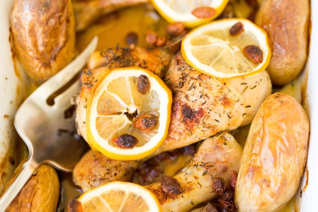 Chicken Thigh with Lemon Potatoes